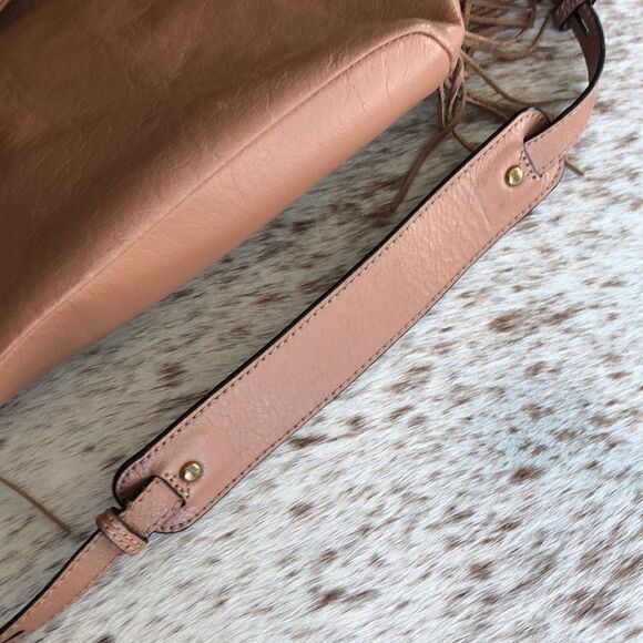 Elliot Lucca Tan suede and Leather woven shade bag - Picture 6 of 8